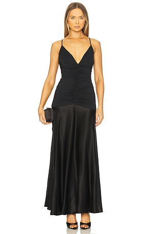 Lavanda Contrast Maxi Dress Bardot