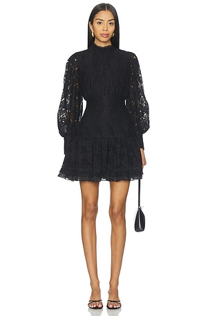 Olessia Lace Mini Dress Bardot