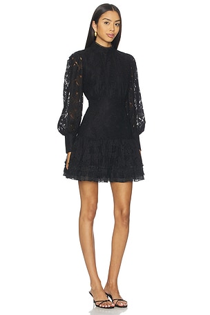 Bardot Olessia Lace Mini Dress in Black