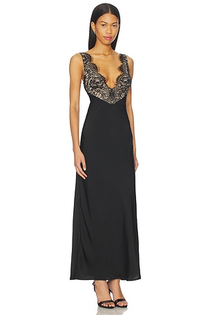 Bardot Hayden Lace Slip Dress in Black