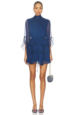 Norah Ruffle Mini Dress Bardot