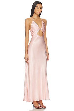 Bardot Isola Halter Neck Maxi Dress in Pink