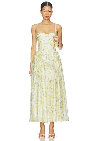 Estie Printed Maxi Dress Bardot