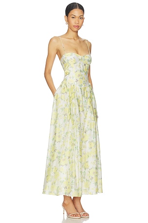 Bardot Estie Printed Maxi Dress in Yellow