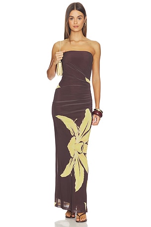 Ciera Strapless Mesh Dress Bardot