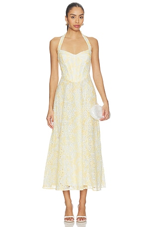 Pollie Halter Midi Dress Bardot