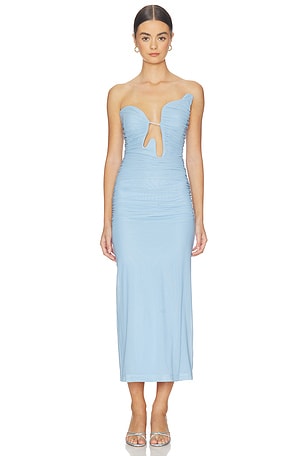 Julane Mesh Midi Dress Bardot