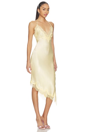 Bardot Silvio Halter Mini Dress in Yellow