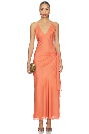 Bardot Cyrel Cut Out Maxi Dress in Rust