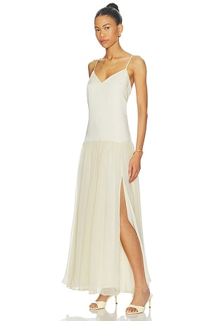 Bardot Linara Halter Neck Maxi Dress in Ivory