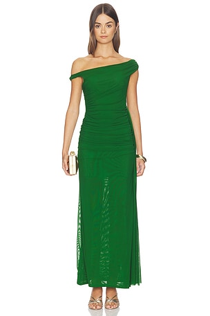 Bardot Layana Asym Maxi Dress in Green