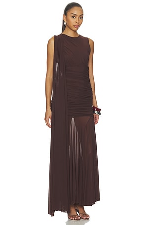 Alverie Mesh Maxi Dress Bardot
