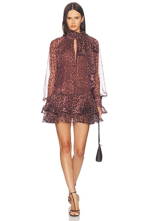 Adrie Babydoll Mini Dress Bardot