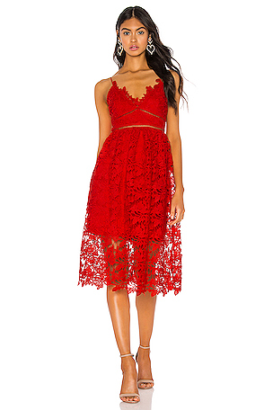 Bardot Sonya Lace Dress in Fire Red | REVOLVE Bardot Sonya Lace Dress in Fire Red | REVOLVE
