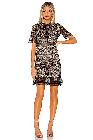bardot theodora lace dress Bardot Theodora Lace Sheath Minidress Soft Pink