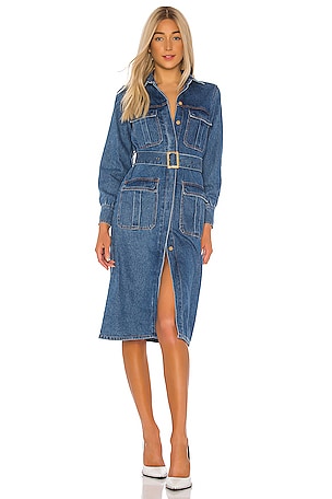 ROBE CHEMISE DENIM Bardot
