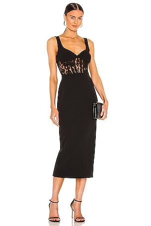 Corset Lace Panel Dress Bardot