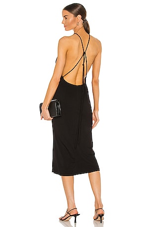 Bardot Backless Slinky Dress in Black REVOLVE