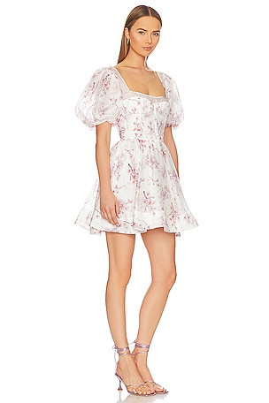 Bardot Gracious Floral Mini Dress in White