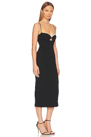 Bardot Vienna Midi Dress in Black