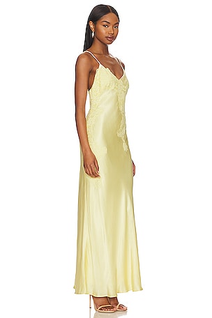 Bardot Avoco Lace Detail Midi Dress in Lemon