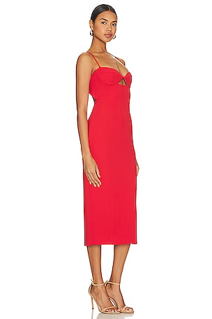 Bardot Vienna Midi Dress in Orange