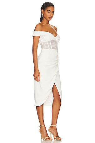 Bardot Novacane Midi Dress in White