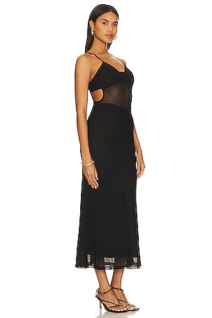 Bardot Harlequin Midi Dress in Black