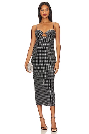 Aisha Diamonte Midi Dress Bardot