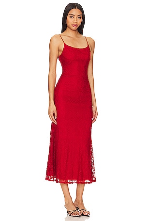 Bardot Ruby Midi Dress in Red