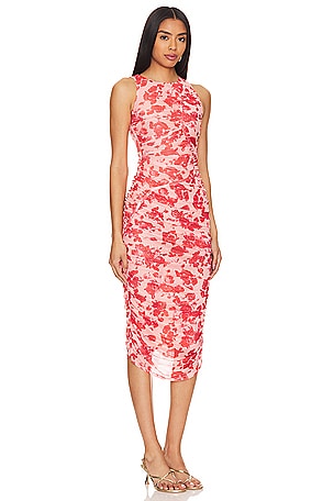 Bardot Felicia Midi Dress in Red