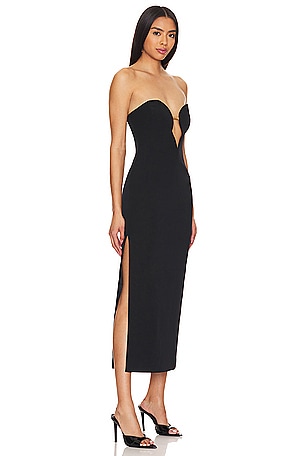 Bardot Eleni Chain Midi Dress in Black