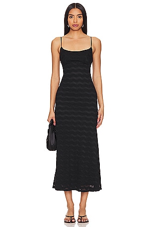 Adoni Zig Zag Midi Dress Bardot