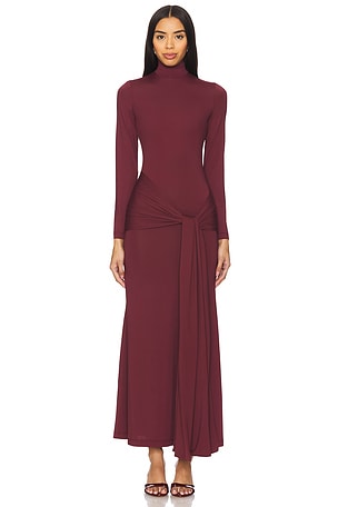 Alix Maxi Tie Front Dress Bardot