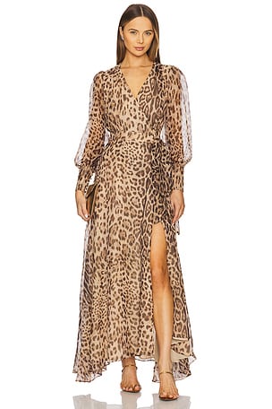 Lucianna Maxi Wrap Dress Bardot