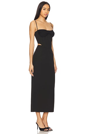 Bardot Martini Midi Dress in Black