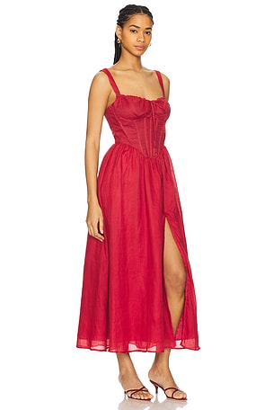 Bardot Esra Midi Dress in Red