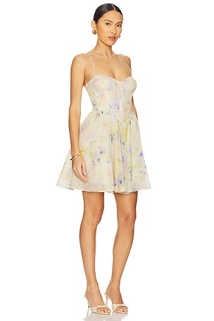 Bardot Ashta Corset Mini Dress in Lemon