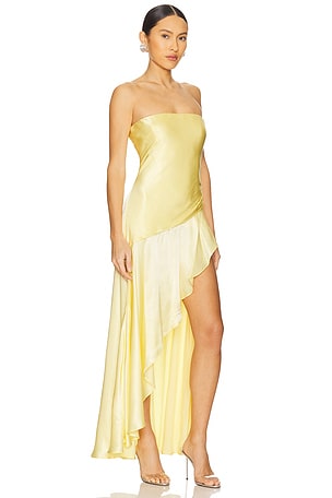 Bardot Lorenza Midi Dress in Lemon