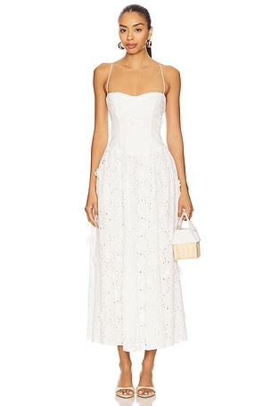 Estie Broderie Maxi Dress Bardot
