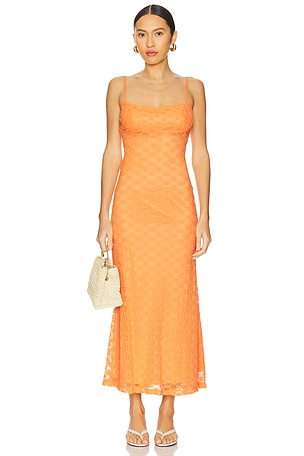 Adoni Mesh Midi Dress Bardot