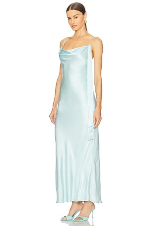 Bardot Renu Cowl Neck Maxi Dress in Baby Blue