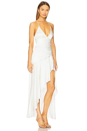 Bardot Bardot vestido halter sorella en color blanco talla 8 en orquídea blanca - White