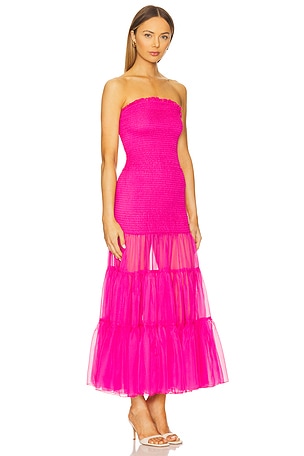 Bardot x REVOLVE Azura Strapless Dress in Fuchsia