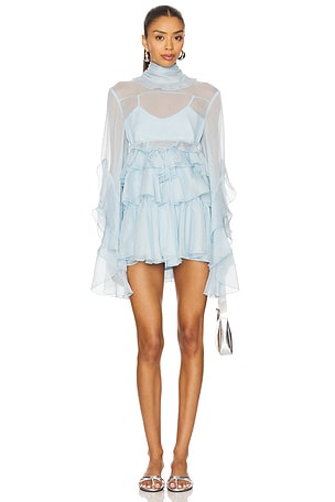 Anyssa Ruffle Mini Dress Bardot