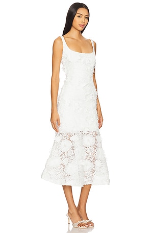 Bardot Marico Lace Midi Dress in White