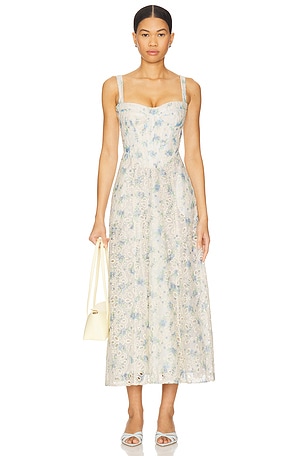 Adaline Broderie Midi Dress Bardot