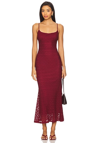 Louisa Mesh Midi Dress Bardot