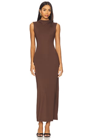 Veneda High Neck Maxi Dress Bardot
