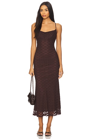 Adoni Mesh Midi Dress Bardot
